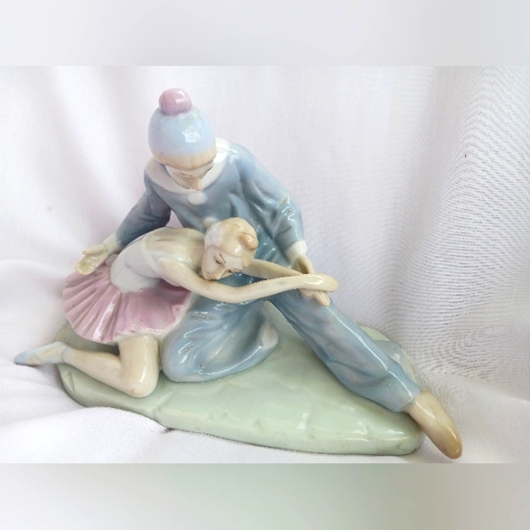 Art Vintage Meico Ballet Dancers Porcelain Figurine Dance Couple